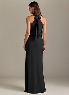 Azazie Doretta Bridesmaid Dresses Black Mermaid Pleated Chiffon Dress image8