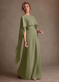 Azazie Marilla Mother of the Bride Dresses Pistachio A-Line Pleated Chiffon Dress image2