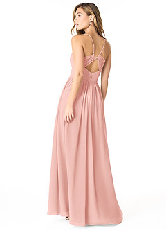 Azazie Cora Bridesmaid Dresses Rosette A-Line Pleated Chiffon Dress image2