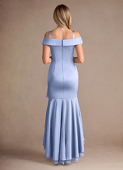 Azazie Billings Mother of the Bride Dresses Ice Mermaid Off the Shoulder Stretch Satin Dress image8