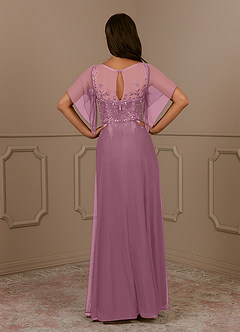 Azazie Cavell Mother of the Bride Dresses Vintage Mauve A-Line Sequins Mesh Dress image2