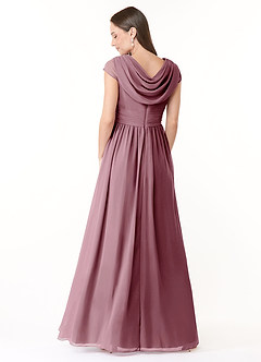 Azazie Organa Bridesmaid Dresses Vintage Mauve A-Line Pleated Chiffon Dress image2