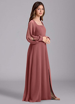 Azazie Bondi Junior Robe Trapèze en Mousseline de soie Blouson Améthyste image4