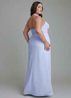 Azazie Jemma Bridesmaid Dresses Ice Sheath Pleated Chiffon Dress image12