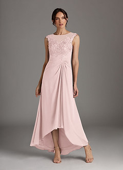 Azazie Endora Final Sale Black A-Line Scoop Lace Chiffon Dress image1