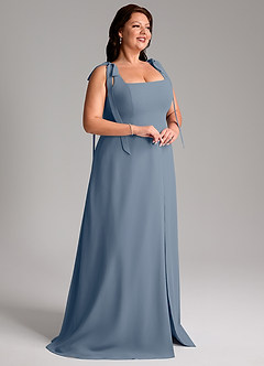 Azazie Debra Robes de demoiselle d'honneur Robe Trapèze Convertible en Mousseline de soie avec poches Violet Crépusculaire image12
