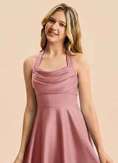 Azazie Kady Junior Dusty Rose A-Line Sweetheart Neckline Stretch Satin Dress image6