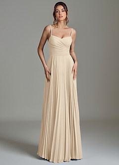 Azazie Catie Abiti da Damigella Abito A-Line in Chiffon Scollo a Cuore Champagne image4