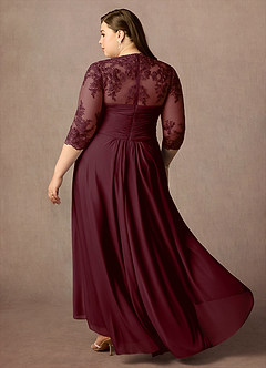 Azazie Anne Mother of the Bride Dresses Cabernet Sheath Sweetheart Sequins Lace Dress image16