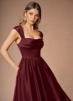 Dana Wine Midi Dress image5
