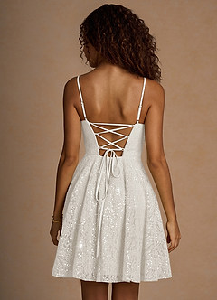 Xenia White Sequin Mini Dress image2