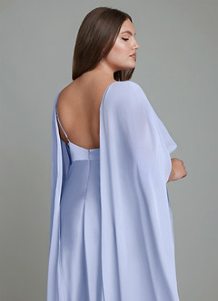 Azazie Stefania Bridesmaid Dresses Ice A-Line Stretch Satin Dress image15