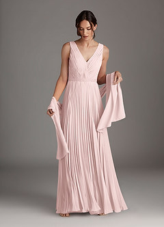 Azazie Kris Final Sale Black A-Line Sequins Chiffon Dress image9
