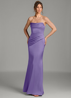 Azazie Alanis Bridesmaid Dresses Tahiti Mermaid Corset Stretch Satin Convertible Dress image5