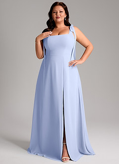 Azazie Debra Bridesmaid Dresses Ice A-Line with Pockets Chiffon Convertible Dress image10