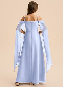 Azazie Moana Junior Linia A Pofałdowany Szyfon Długość podłogi Młodsza druhna Sukienka image2