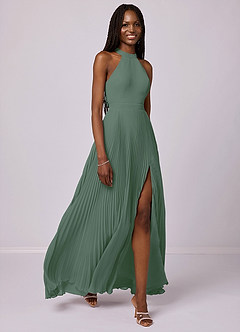 Barbie ♥ Azazie Bridesmaid Dresses A-Line Pleated Chiffon Floor-Length Dress image3