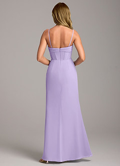 Azazie Chantel Bridesmaid Dresses Lilac Sheath Strapless Chiffon Convertible Dress image6