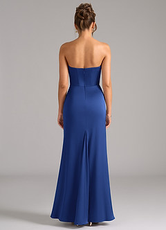 Azazie Debby Bridesmaid Dresses Royal Blue Mermaid Strapless Stretch Satin Convertible Dress image7
