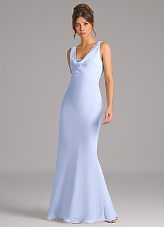 Azazie Rylina Bridesmaid Dresses Ice Mermaid Pleated Chiffon Dress image5