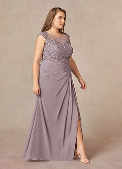 Azazie Libby Mother of the Bride Dresses Dusk A-Line Scoop Sequins Chiffon Dress image10