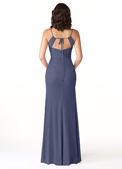 Azazie Reneya Bridesmaid Dresses Stormy Mermaid Bow Mesh Dress image2