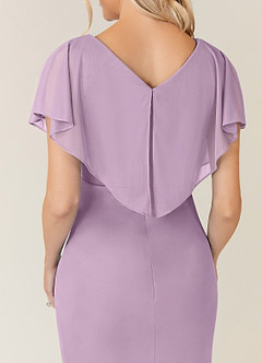 Azazie Waverly Mother of the Bride Dresses Wisteria Sheath Pleated Mesh Dress image7