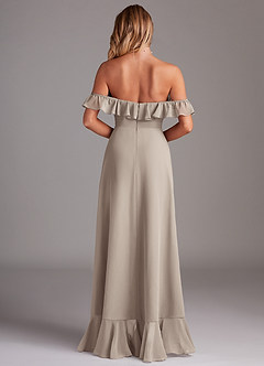 Azazie Lyra Bridesmaid Dresses Frost A-Line Chiffon Convertible Dress image7
