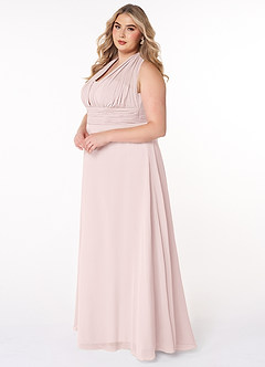 Azazie Fifi Abiti da Damigella Abito Convertibile A-Line in Chiffon Senza Cinturino Rosa Rossore image15