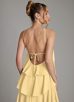 Azazie Deena Bridesmaid Dresses Butter A-Line Ruched Chiffon Dress image6