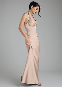 Azazie Torrance Bridesmaid Dresses English Rose Mermaid Corset Stretch Satin Dress image7