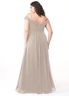 Azazie Audrianna Bridesmaid Dresses Frost A-Line Off-The-Shoulder Gathered Chiffon Convertible Dress image8