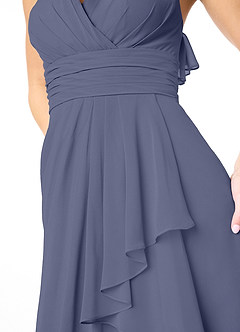 Azazie Aviv Bridesmaid Dresses Stormy A-Line Pleated Chiffon Dress image4