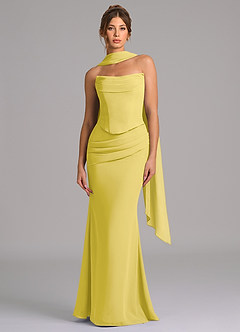 Azazie Sorrel Suknie dla druhen Syrena Gorset Szyfon Do ziemi Sukienka image4