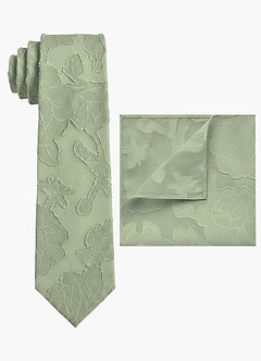 Floral Burnout Wide Tie and Pocket Square Set