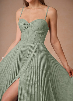 Akiko Pistachio Pleated Maxi Dress image9