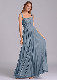 Azazie Mina Bridesmaid Dresses Twilight A-Line Pleated Chiffon Dress image3