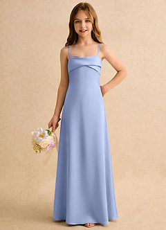Azazie Mirabella Girls Formal Robe Demoiselle D'honneur Fillette Robe Fourreau en Satin extensible Décolleté en cœur Eis image5