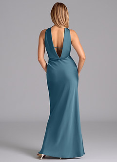 Azazie Lusinda Bridesmaid Dresses Bermuda Mermaid Strapless Stretch Satin Dress image7