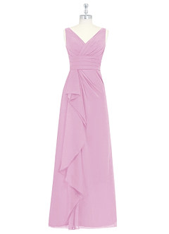 Azazie Julianna Abiti da Damigella Abito A-Line in Chiffon Rosa Confetto image6