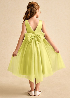 Azazie Winnie Flower Girl Dresses Canary Ball-Gown Bow Tulle Dress image1