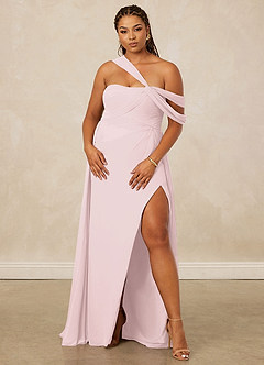 Christian Siriano Bridal for Azazie 1014 Bridesmaid Dresses Blushing Pink A-Line Off the Shoulder Chiffon Dress image12