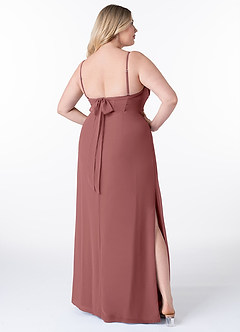 Azazie Mai Brautjungfernkleider Etui Plissee Chiffon Kleid Amethyst image9