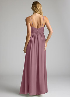 Azazie Alia Bridesmaid Dresses Vintage Mauve A-Line Pleated Chiffon Dress image5