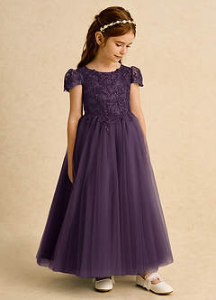 Azazie Puff Flower Girl Klänningar Klänning Balklänning i Tyll Spets image4