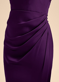 Azazie Renna Junior Robe Trapèze en Satin extensible Plissée Grain De Raisin image7