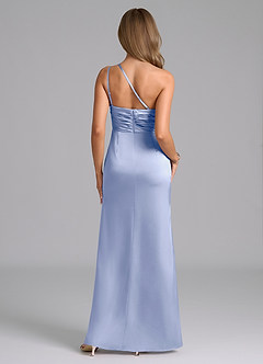 Azazie Eren Abiti da Damigella Abito Sirena in Raso Elasticizzato Monospalla Ghiaccio image3