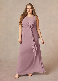 Azazie Marchioness Mère de la mariée Robes Robe Trapèze en Mousseline de soie Plébiscitée Rose Poussiéreuse image10
