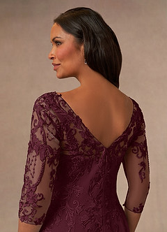 Azazie Fanny Mother of the Bride Dresses Cabernet Mermaid Lace Dress image4