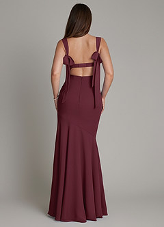 Azazie Carlotta Bridesmaid Dresses Cabernet Mermaid Sweetheart Neckline Chiffon Dress image3